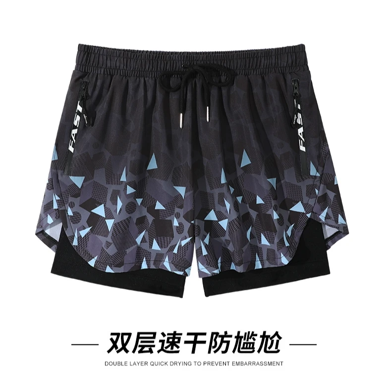 23804Y泳裤专业男士泡温泉大码防尴尬宽松双层