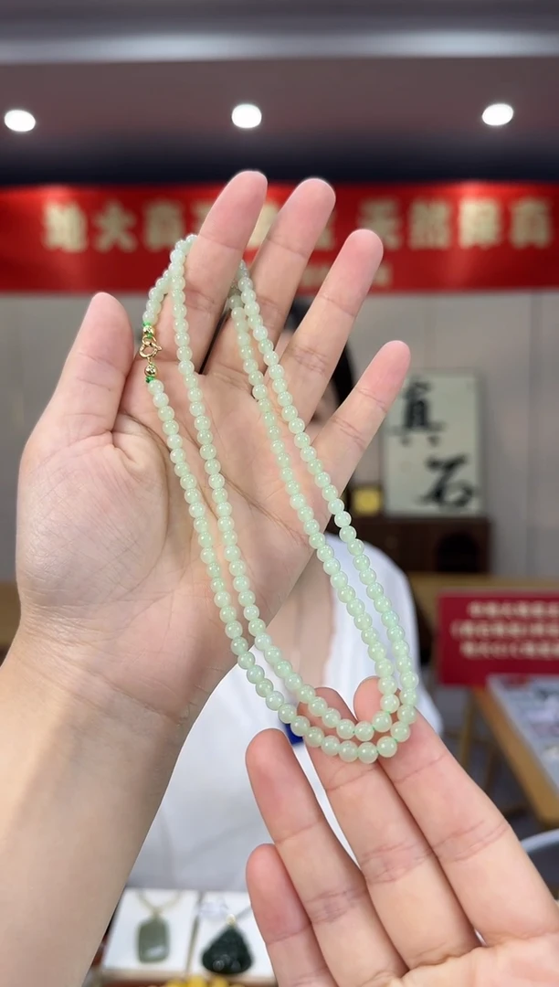 项链未镶嵌和田玉5mm晴水