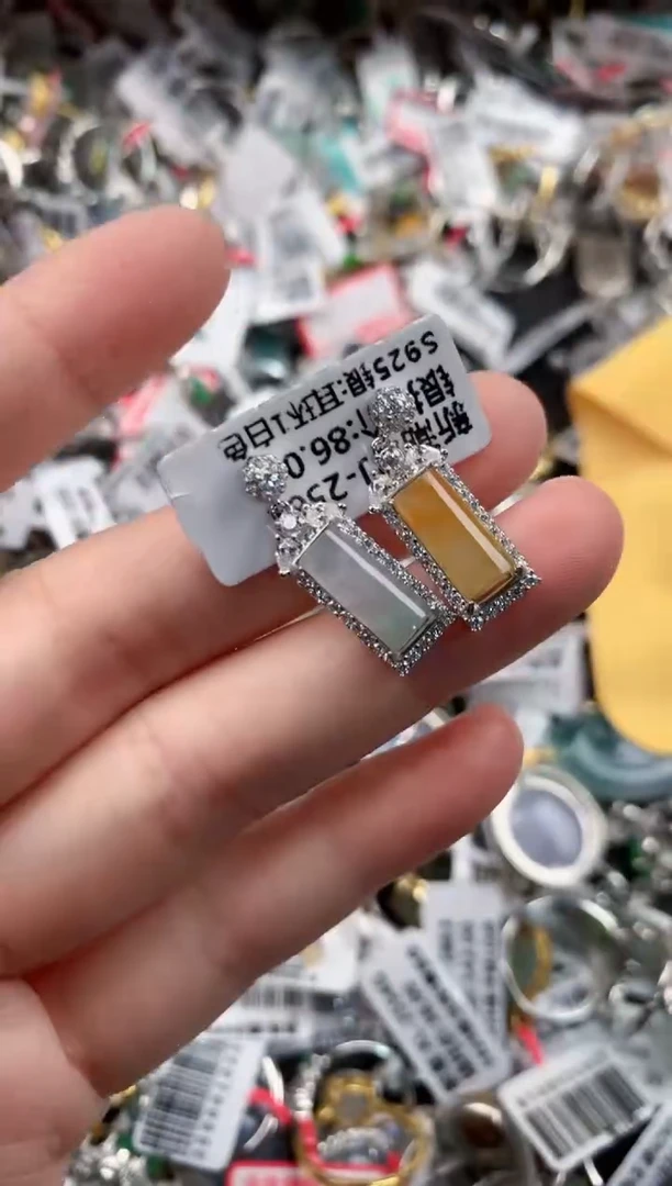 银S925镶嵌戒指翡翠777     6