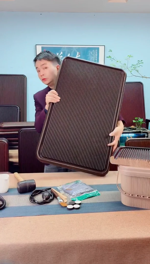 80*50*5千川大板青棕色款式茶盘