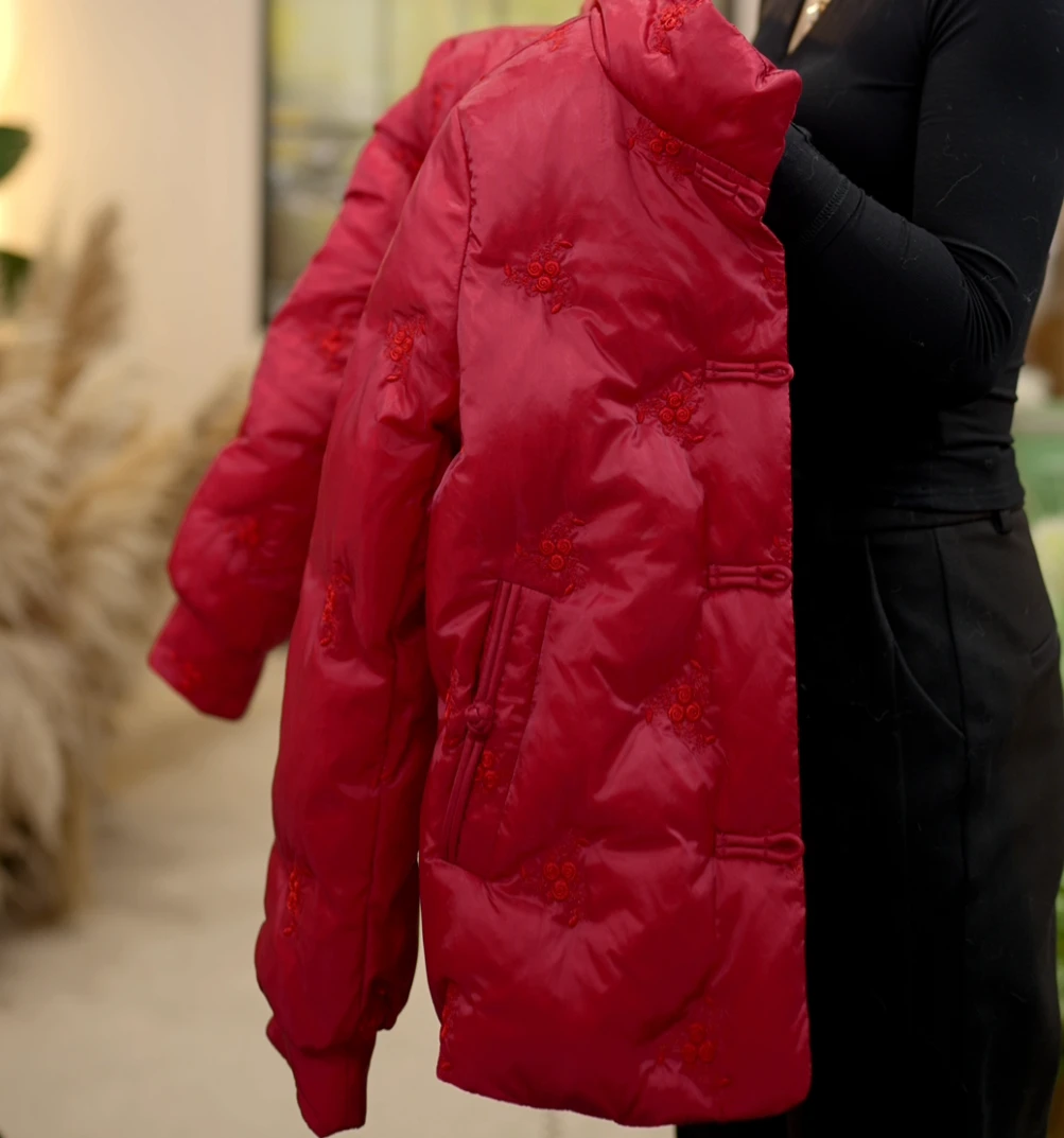 【KK】冬季新款时尚小香风显瘦设计感百搭保暖羽绒服