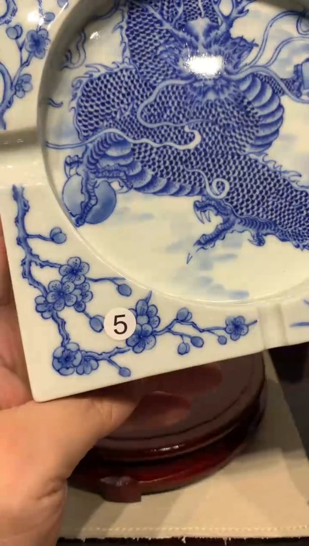 杯5青花龙纹干炮台lf101