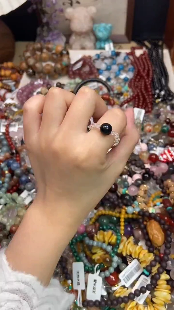 未镶嵌黑曜岩戒指/指环286