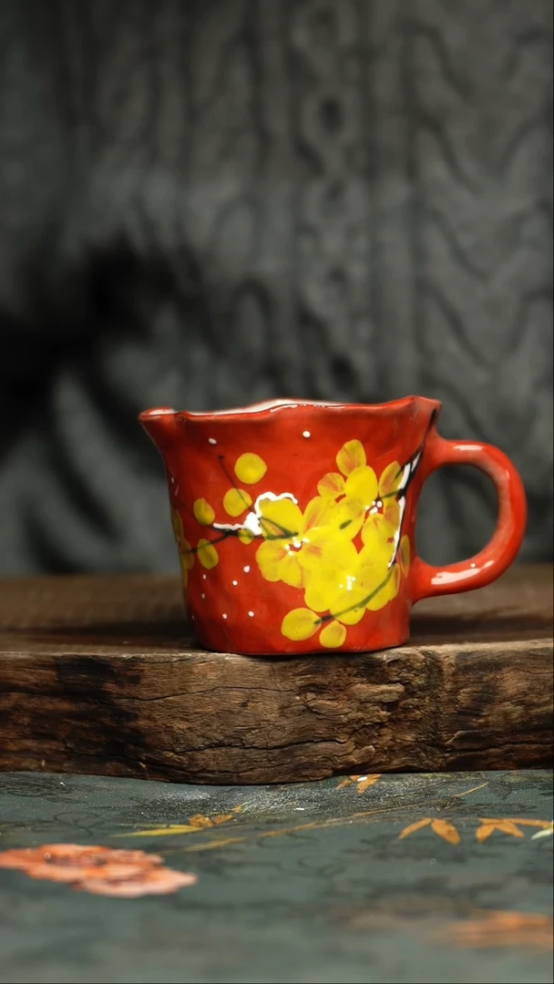 【闪购商品】杯釉下彩手工手绘同款陶器