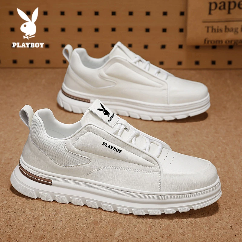 PLAYBOY/花花公子休闲鞋2025新款男士百搭小白鞋高级感时尚运动鞋