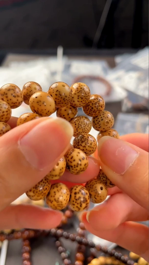 星月菩提手串精工级陈籽（粉）苹果珠10*8手串（B）