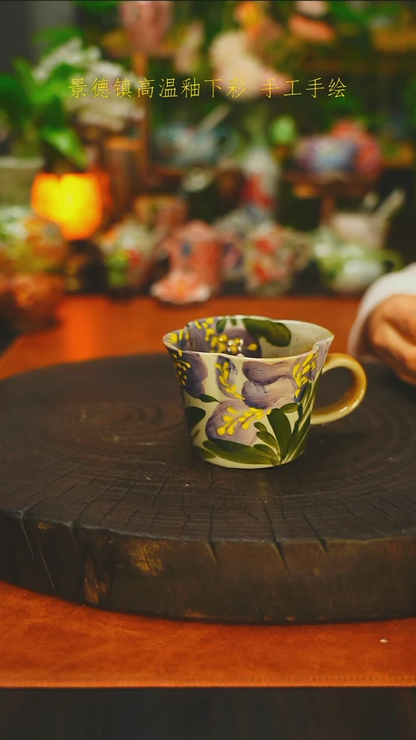 油画风咖啡杯-素简手作747