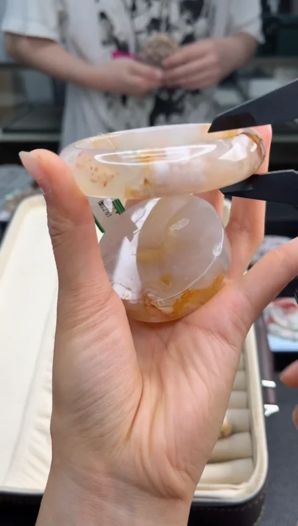 石英质玉手镯未镶嵌61圈口（赠送镯心）3889110