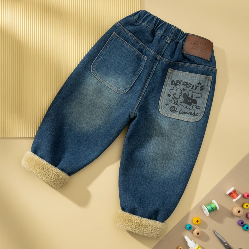 中小童洋气长裤百搭潮童装男童冬装牛仔裤子新款帅气儿童休闲裤