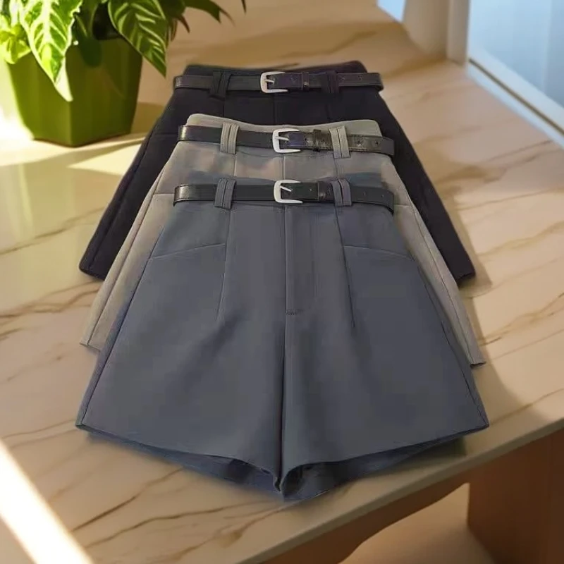 2025夏款西装短裤女外穿时尚百搭a字阔腿裤高腰显瘦大码宽松
