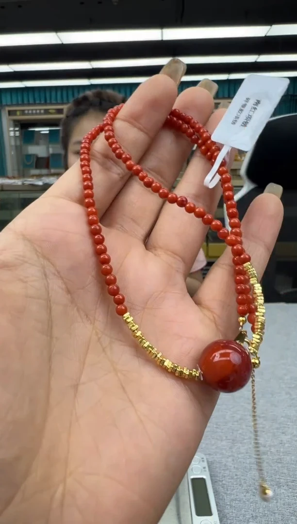 南红玛瑙未镶嵌颈饰09秒拍号