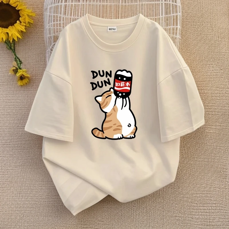 夏季爆款大码冰丝速干短袖T恤痞帅慵懒风百搭趣味印花运动t恤衫