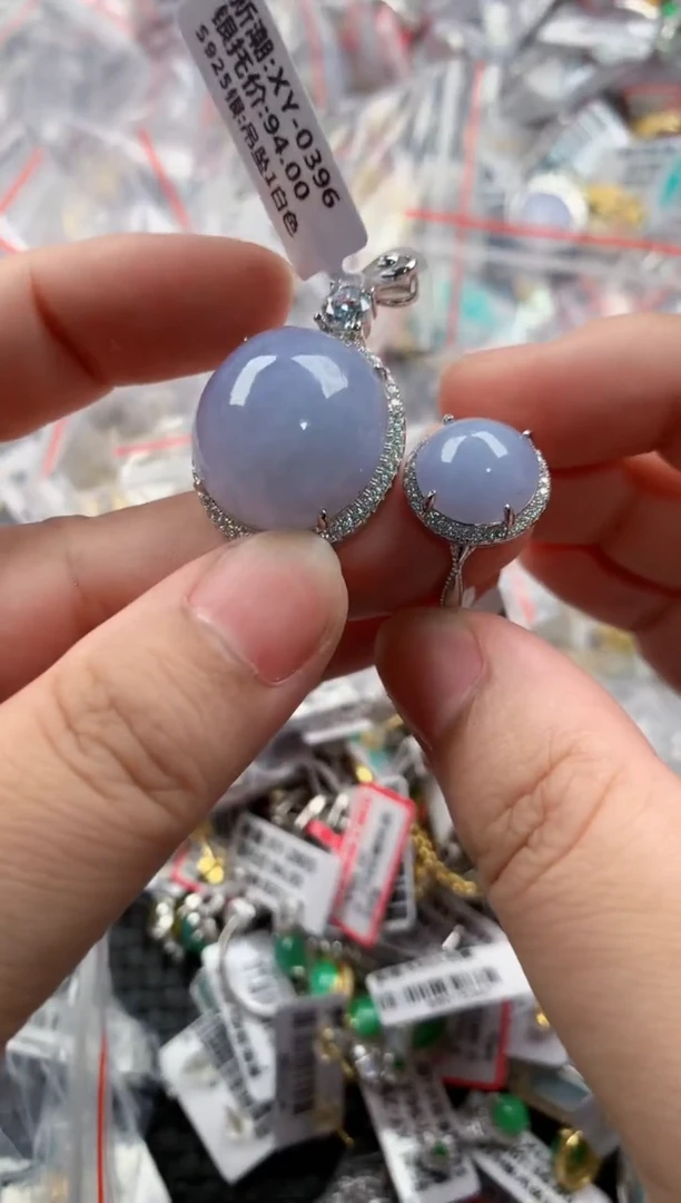 银S925镶嵌戒指翡翠333   6