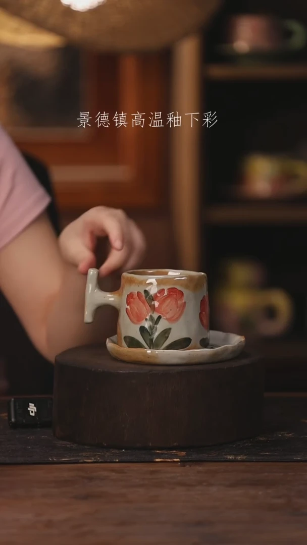 陶瓷景德镇高温釉下手绘陶瓷003
