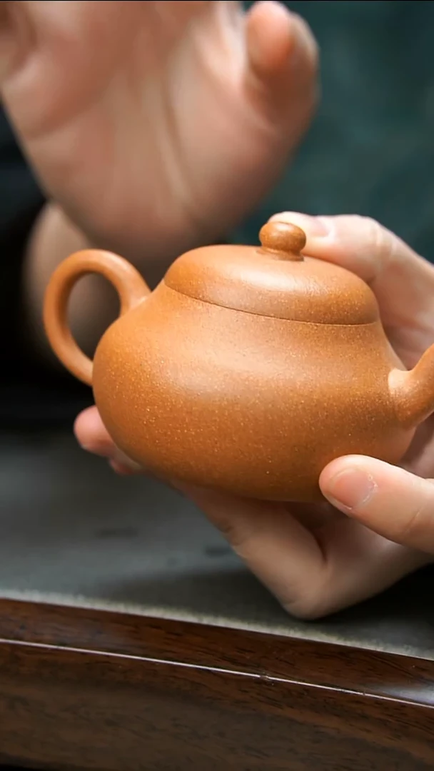 紫砂茶壶老宕口矮君德壶130cc