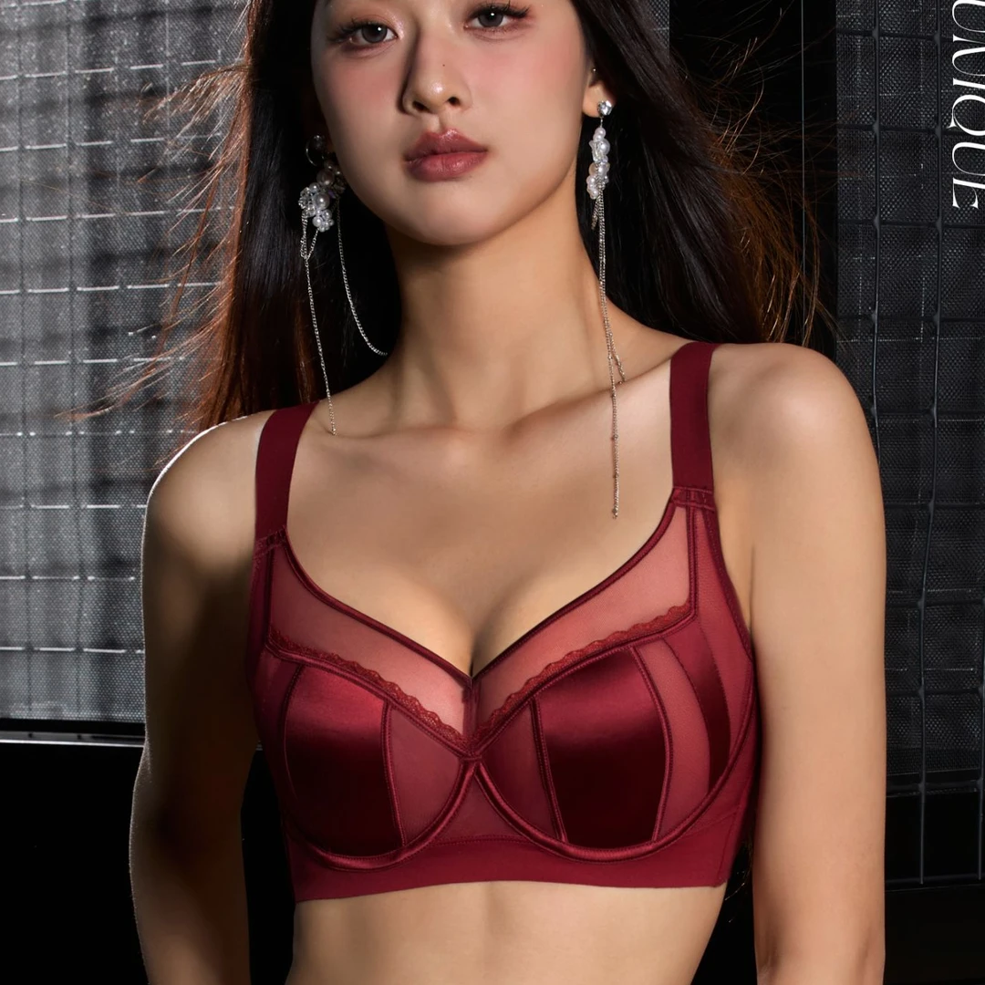 专柜新款性感舒适轻奢万能杯大胸显小聚拢型内衣3339