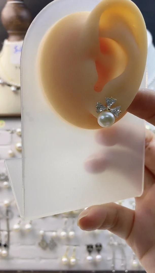 合金耳饰淡水珍珠97