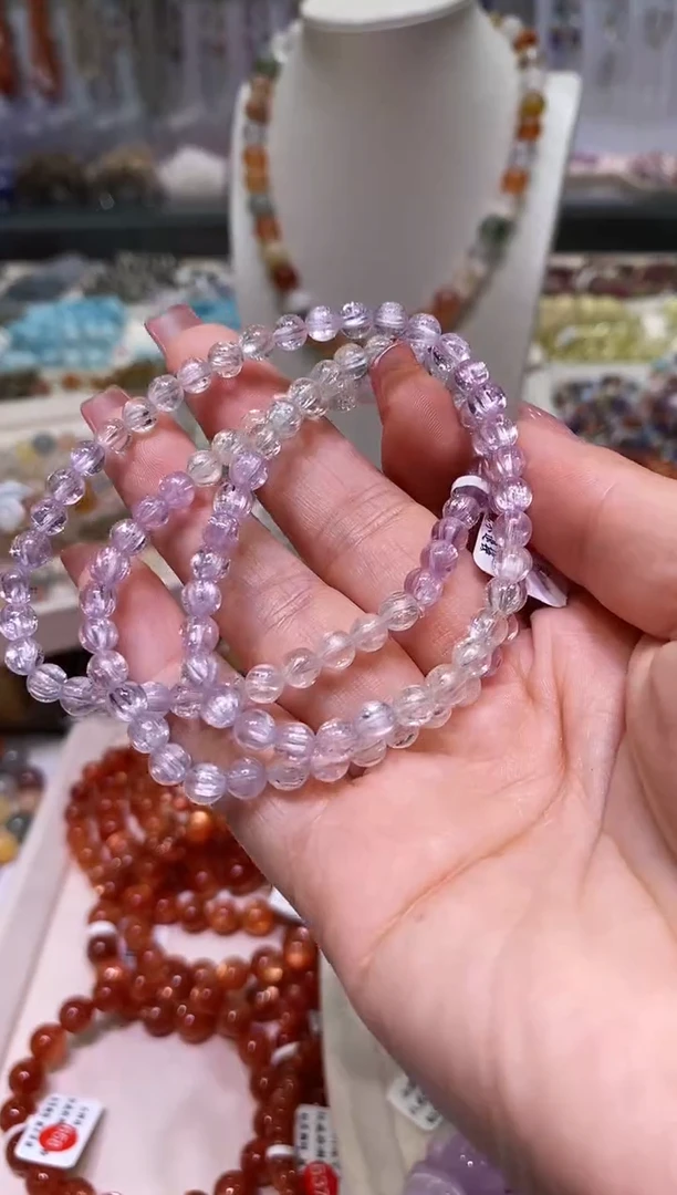 未镶嵌锂辉石手串多样性发其一多圈