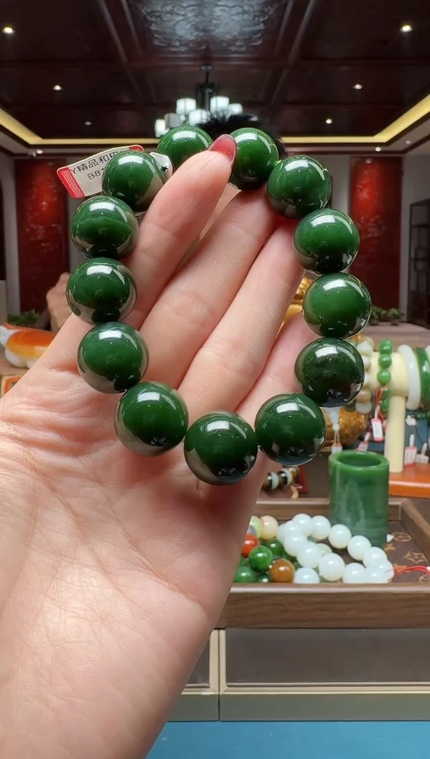 未镶嵌手串和田玉111by17+