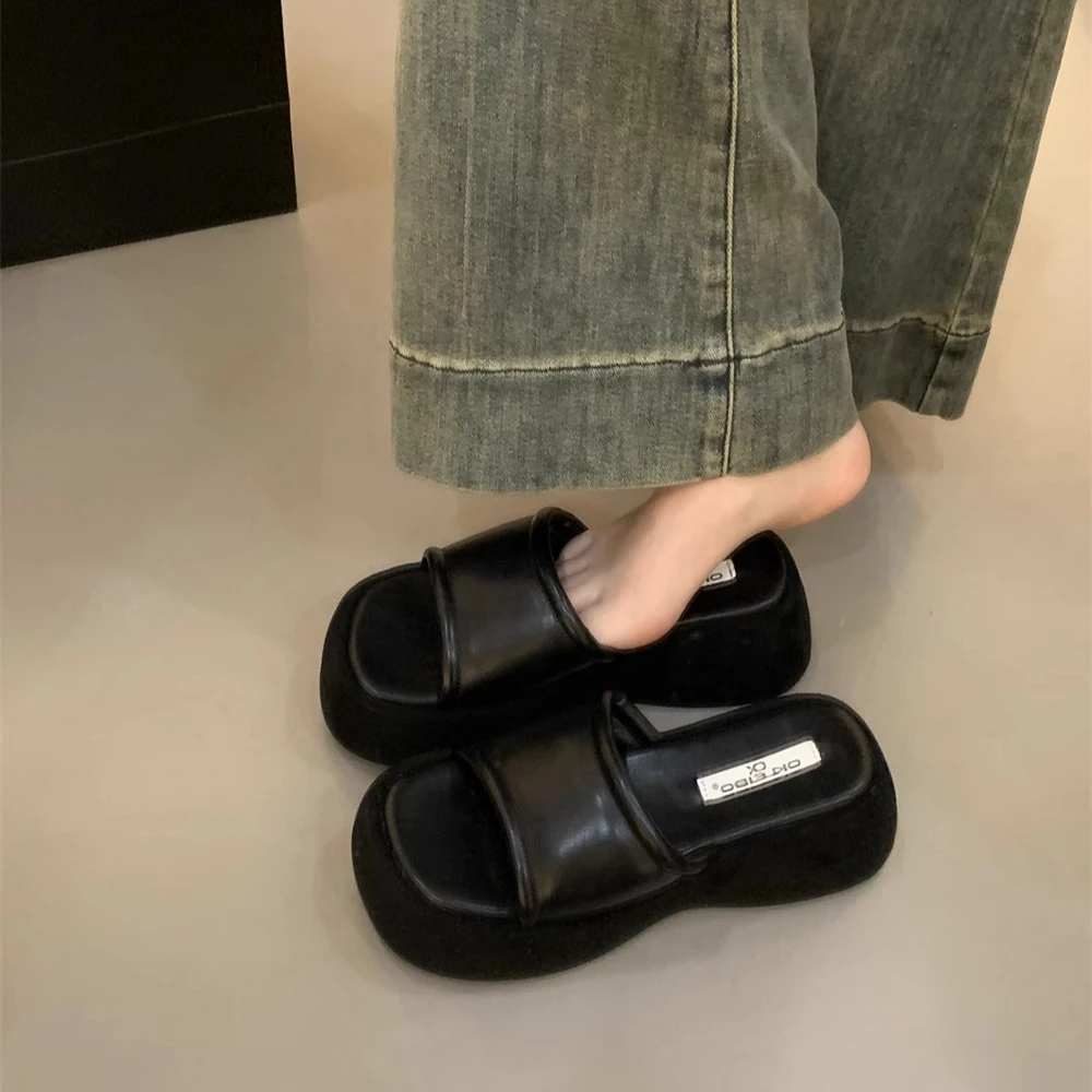 【万达撤柜】防滑小个子增高厚底凉拖鞋女鞋网红爆款松糕鞋百搭外穿