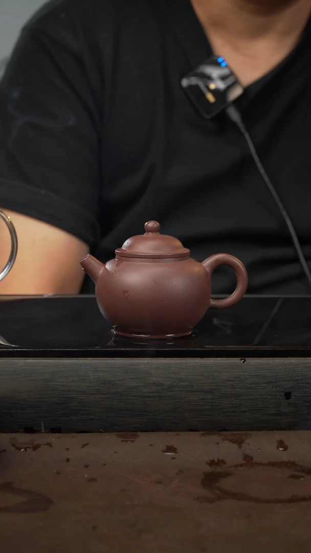茶壶紫砂26，巨轮，紫泥，150cc