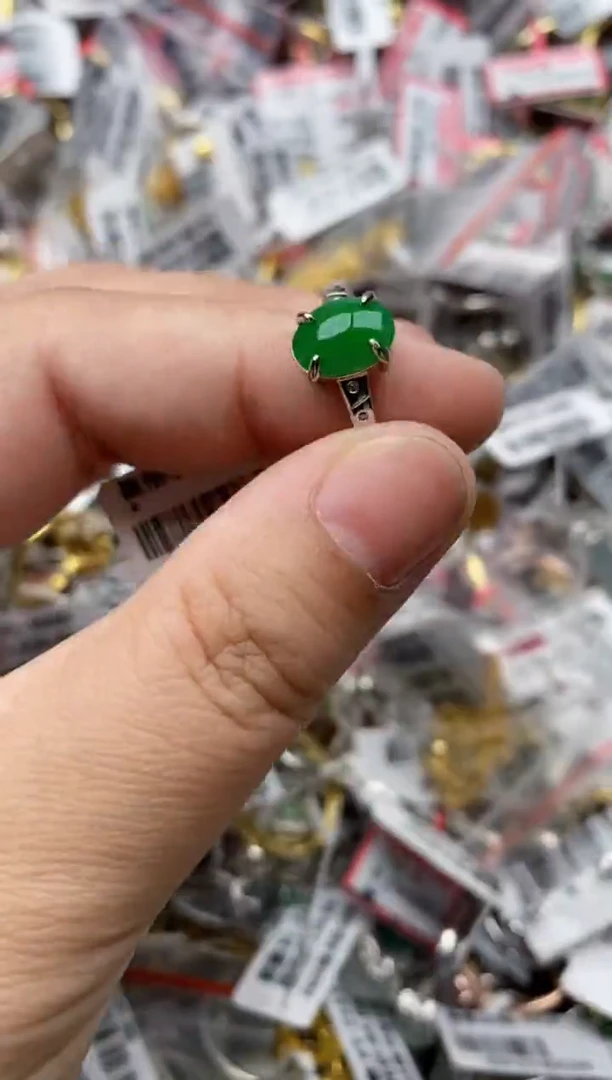【闪购商品】翡翠戒指银S925镶嵌33333---3