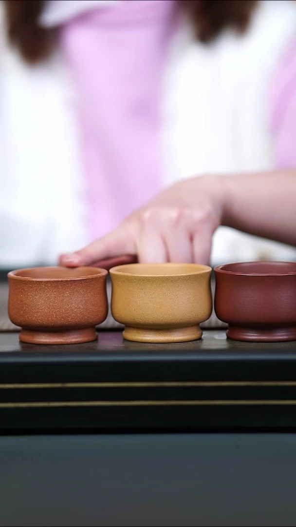 茶壶紫砂三色大韵杯80cc