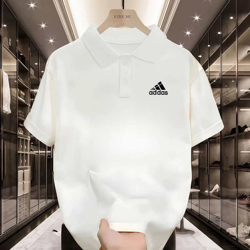 一折专区丨奥莱正品丨抢完下架丨夏季薄款黑色POLO衫男士宽松短袖