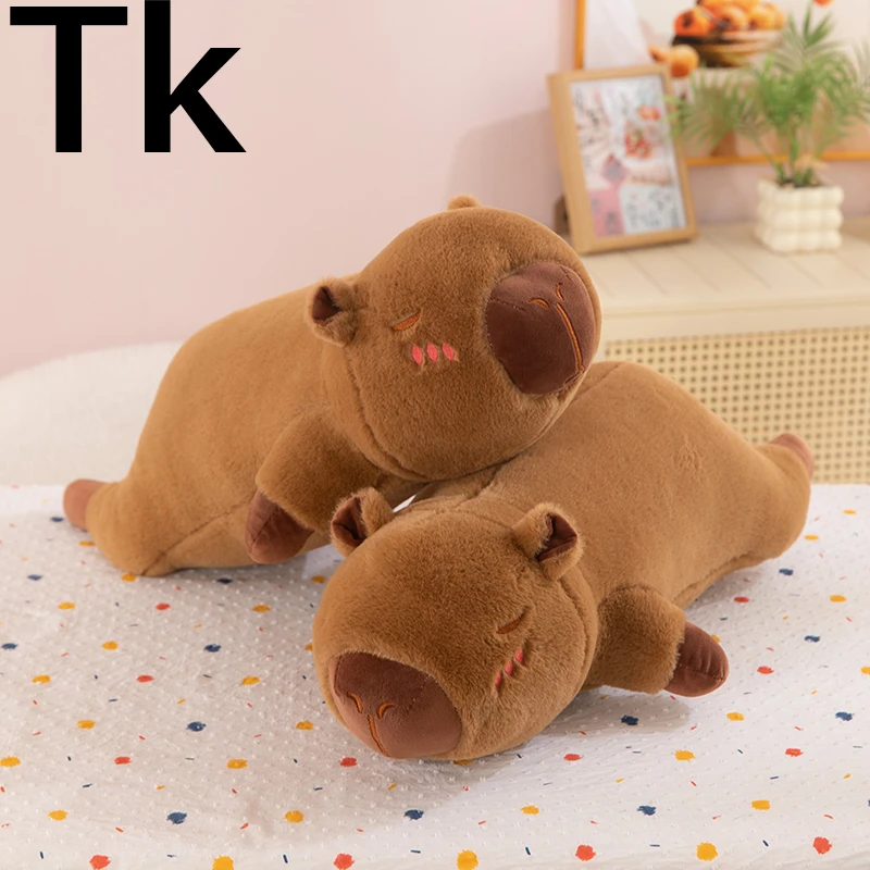 发卡皮巴拉玩偶抱枕公仔长条枕55-60cm破损联系客服