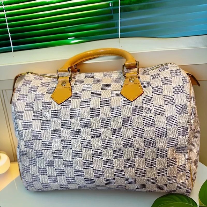 95新 LouisVuitton/路易威登 白色棋盘格30 719 0500