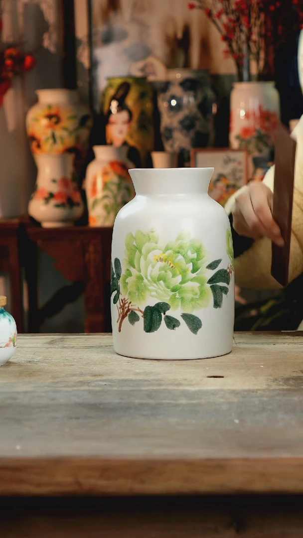 【闪购商品】瓷片景德镇纯手工釉下彩精品花瓶