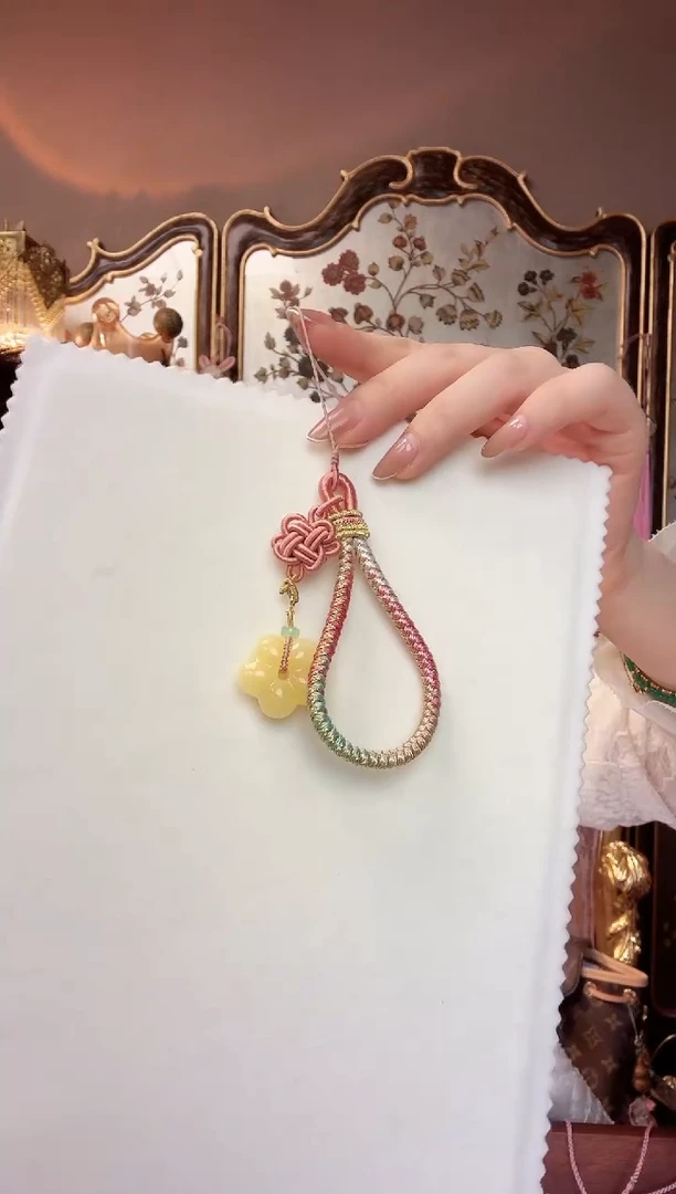 未镶嵌蜜蜡裸石蜜蜡有米花手机挂