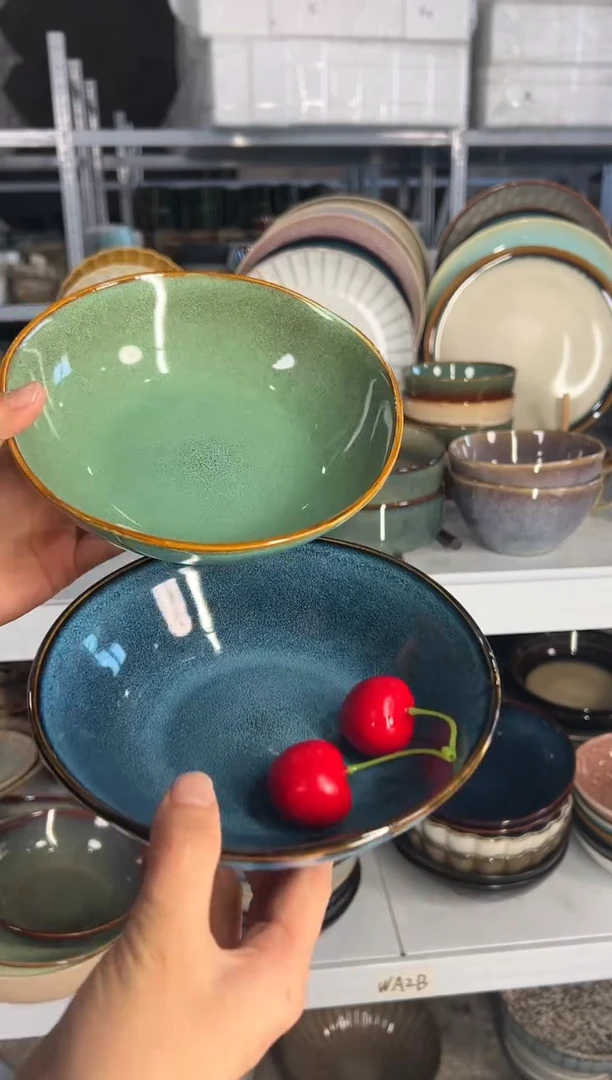 陶瓷外贸尾货瑕疵满20包邮X2 菜碗组合