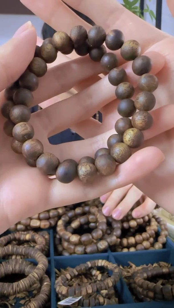 手串沉香木棋楠沉香手串0.9圆珠单圈7克