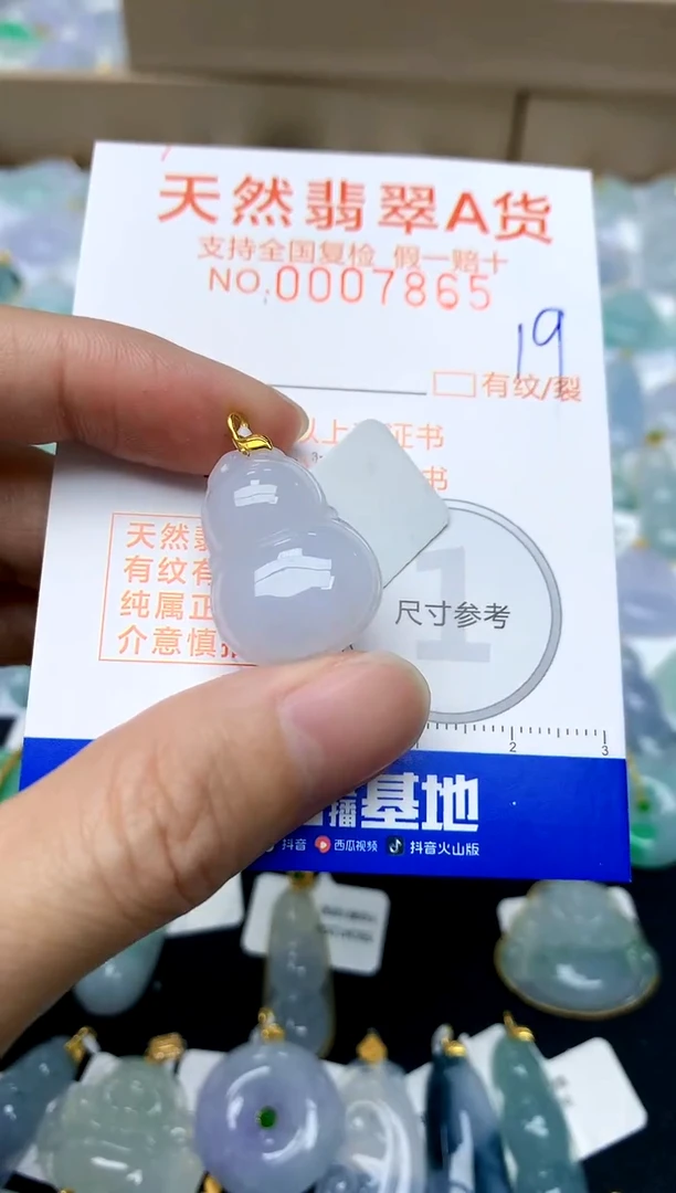 【闪购商品】翡翠颈饰18K金镶嵌19天然A货翡翠