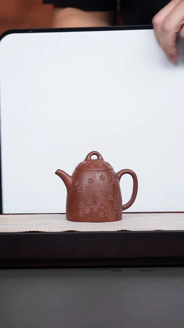 茶壶紫砂红降坡堆绘子冶秦权