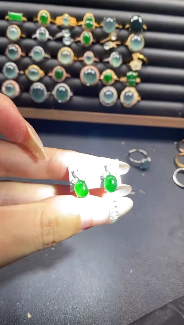 银S925镶嵌戒指翡翠51511