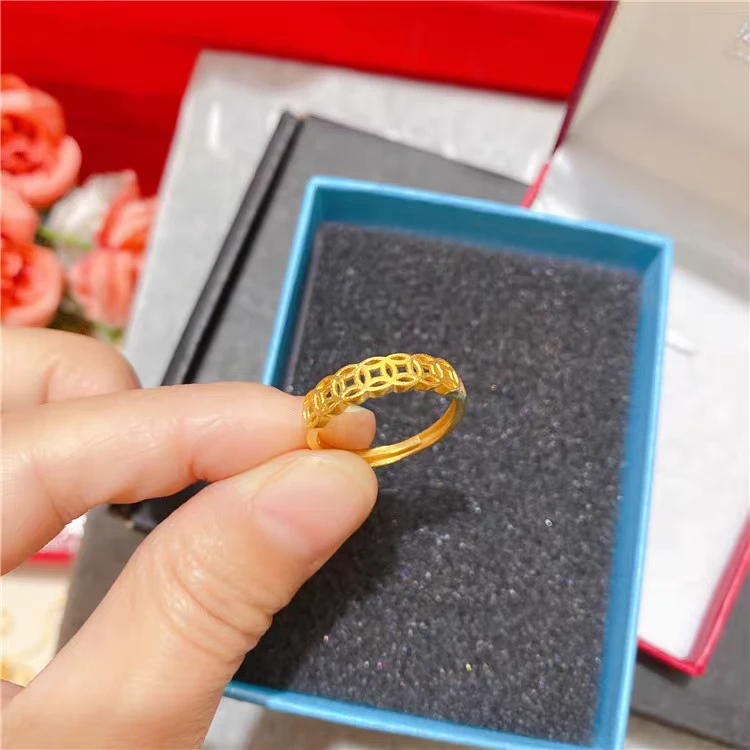 【顺丰/京JD 明天到家】八铜钱戒指活口 70-220斤女士适戴可调节圈口 2025年流行饰品A