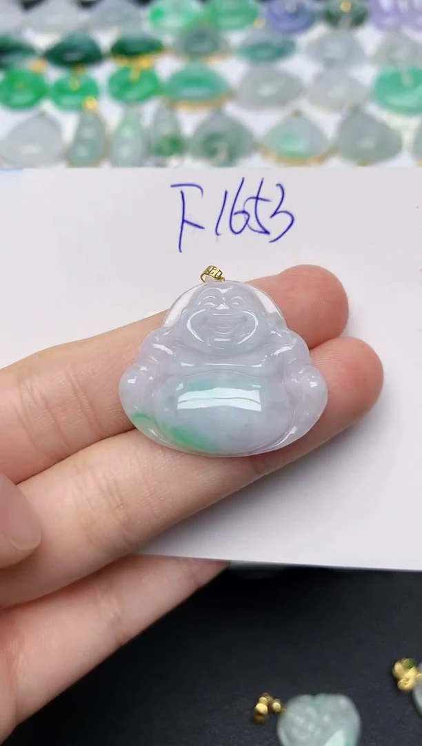 颈饰18K金镶嵌翡翠 天然缅甸A货翡翠百元以上9元证书费自理