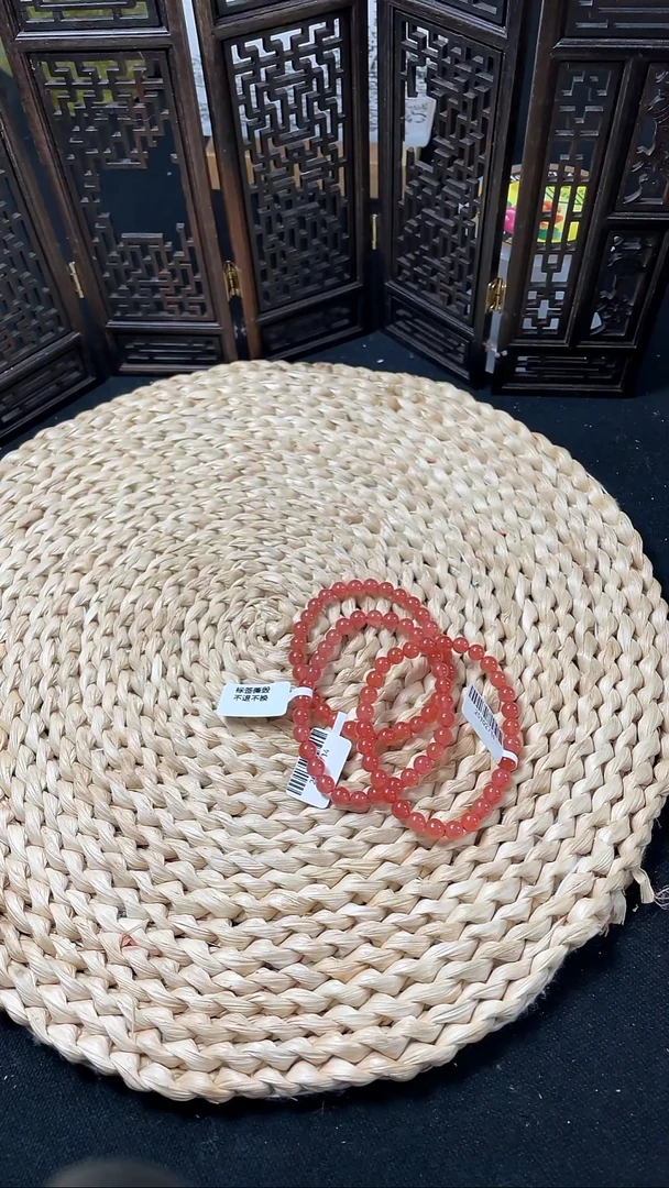 未镶嵌手串南红玛瑙冰粉手串6+mm多样性发货发其一