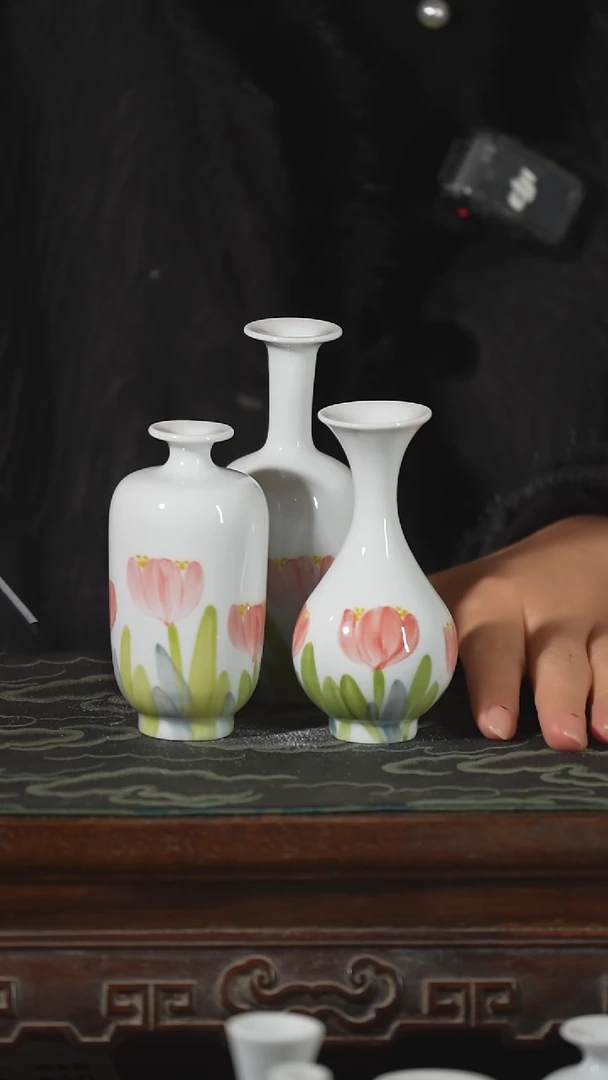 【闪购商品】摆件景镇纯手工花瓶陶瓷德