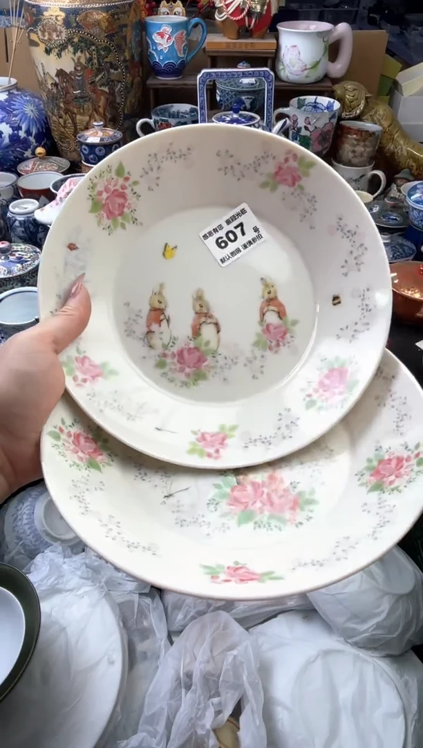 瓷片戏*人607号六六工艺品瓷器
