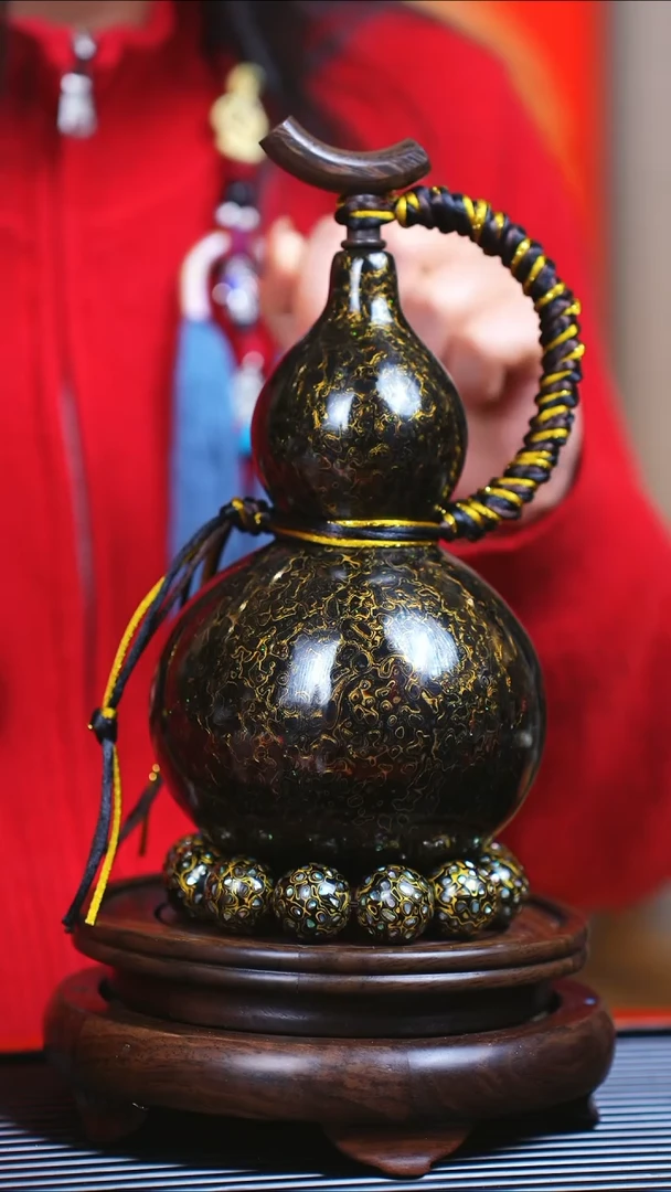 【闪购商品】JB015迎财神臻选非遗大漆酒葫芦