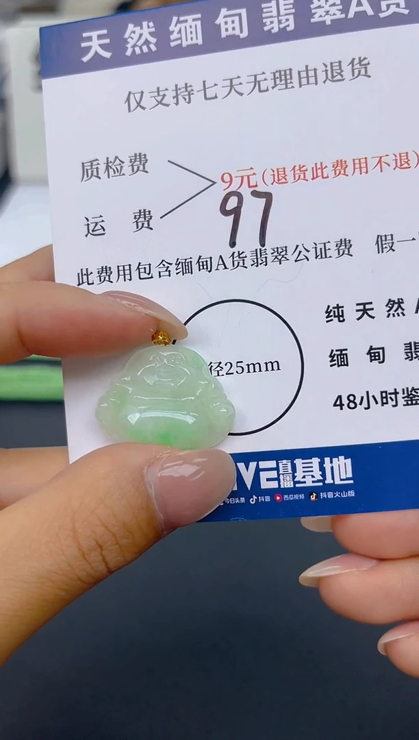颈饰18K金镶嵌翡翠纯天然缅甸翡翠A货