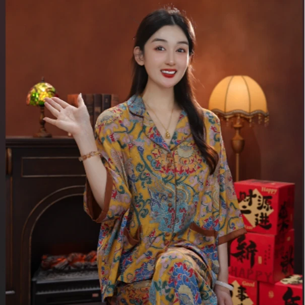 七七【古城瑶】M2025爆款上新刻花夏季家居服SMS