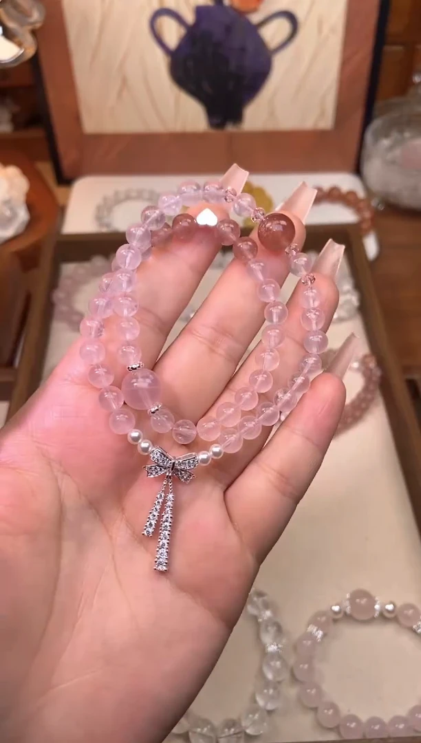 【闪购商品】水晶手链未镶嵌粉晶