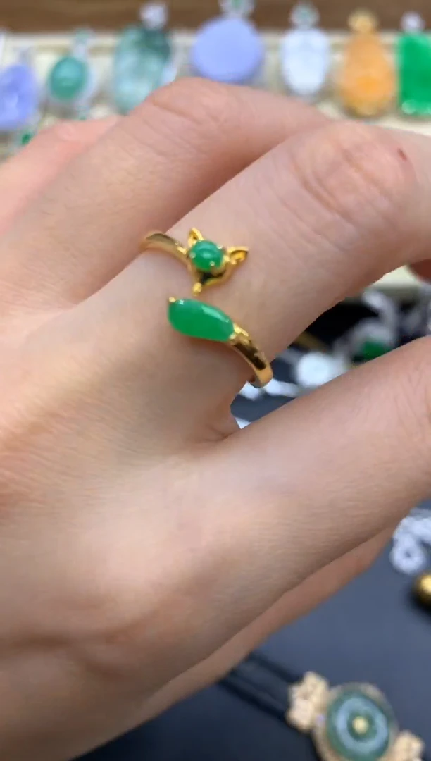 【闪购商品】翡翠戒指18K金镶嵌256-中国好珍宝