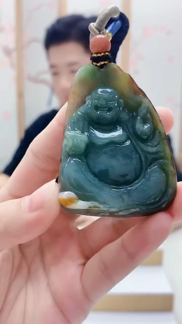 未镶嵌定制翡翠4917lr-毛货挂件55