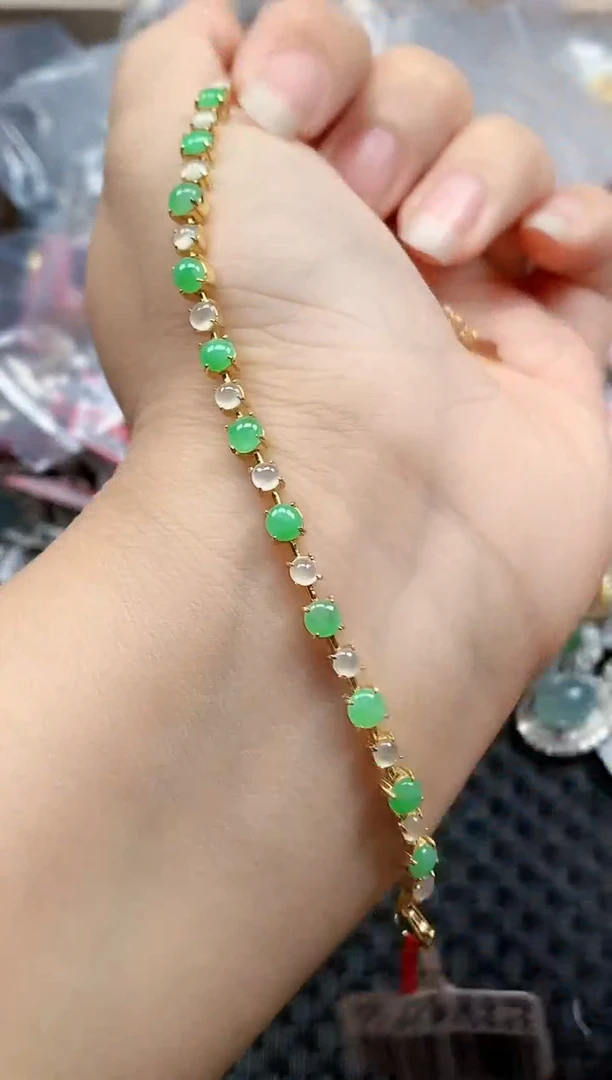 银S925镶嵌戒指翡翠天然A货缅甸翡翠