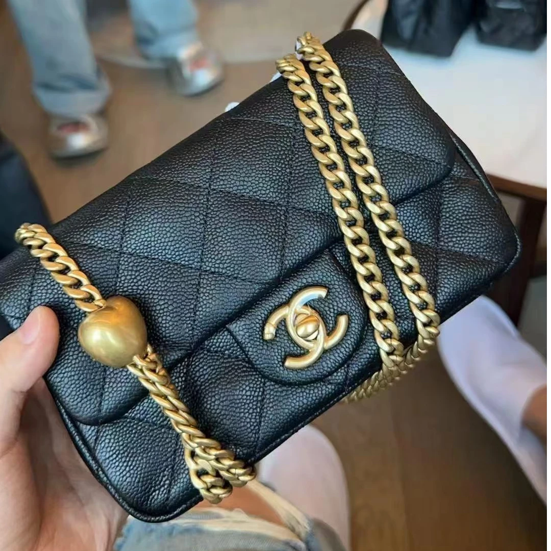 99新 Chanel/香奈儿 壹臻包展/香奈儿黑金爱心金球 57969313